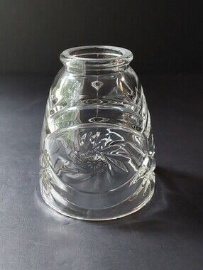 RARE Vintage Embossed Stardust Glass Lamp Cover